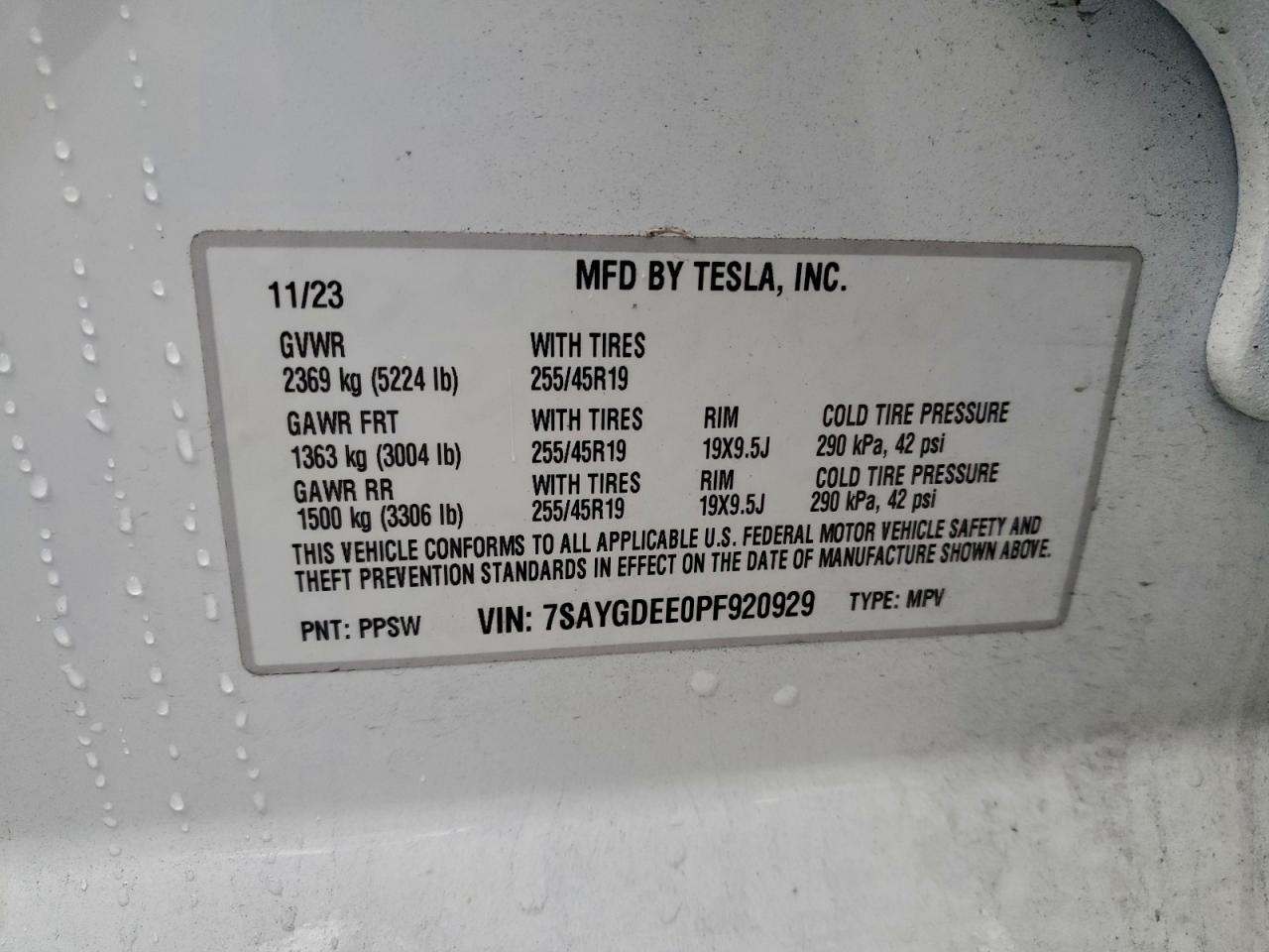 2023 TESLA MODEL Y