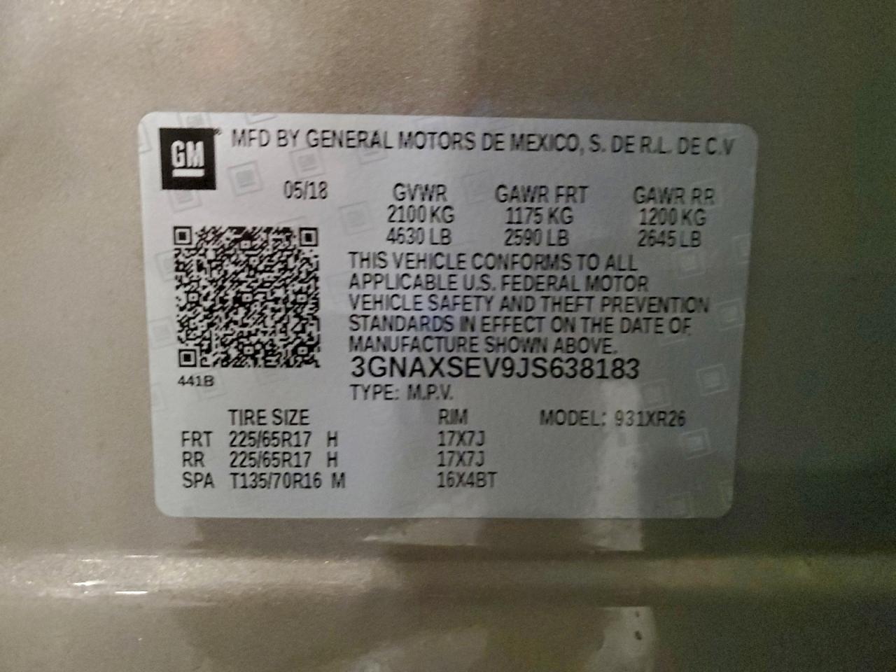 2018 CHEVROLET EQUINOX