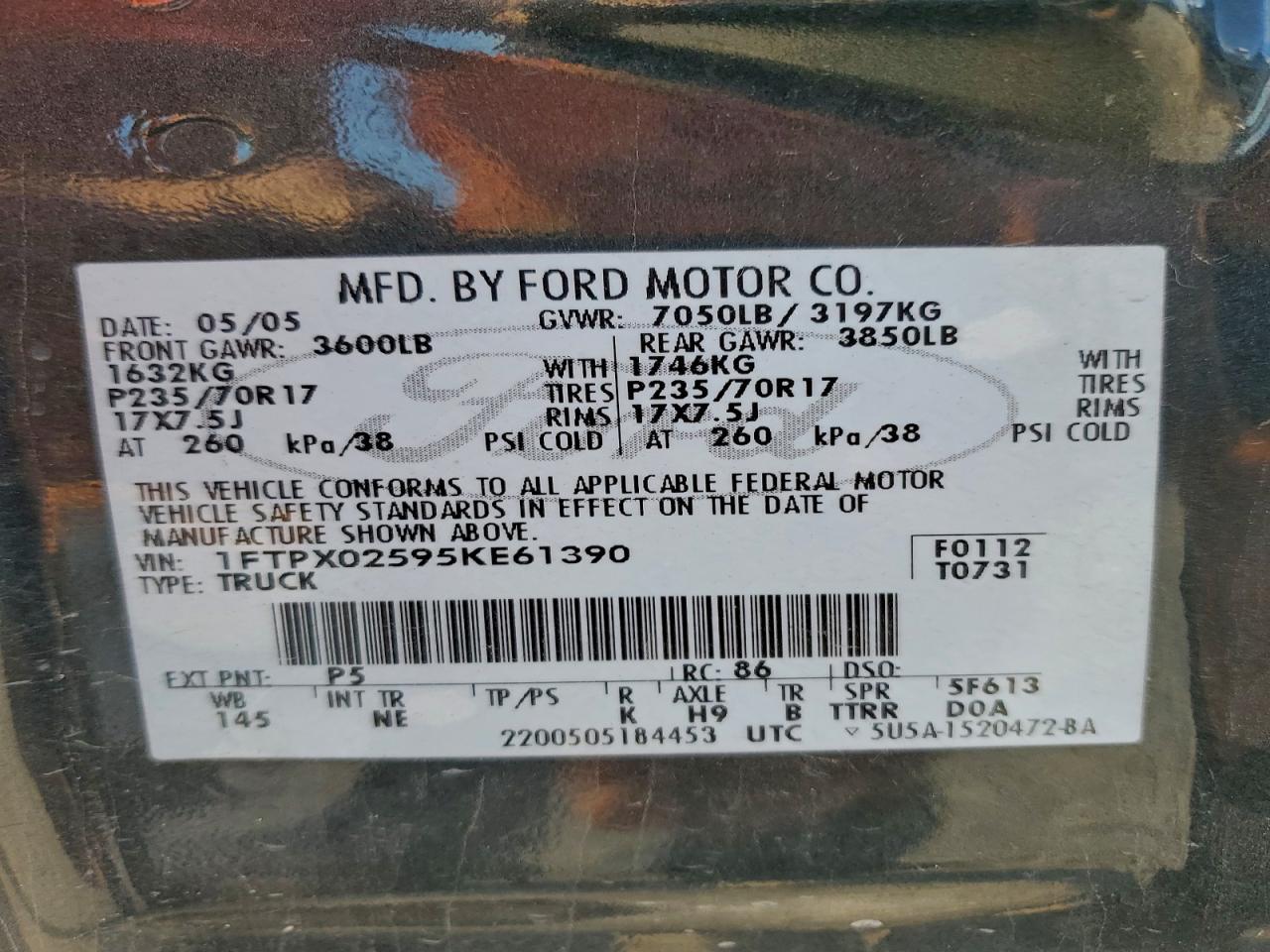 2005 FORD F-150