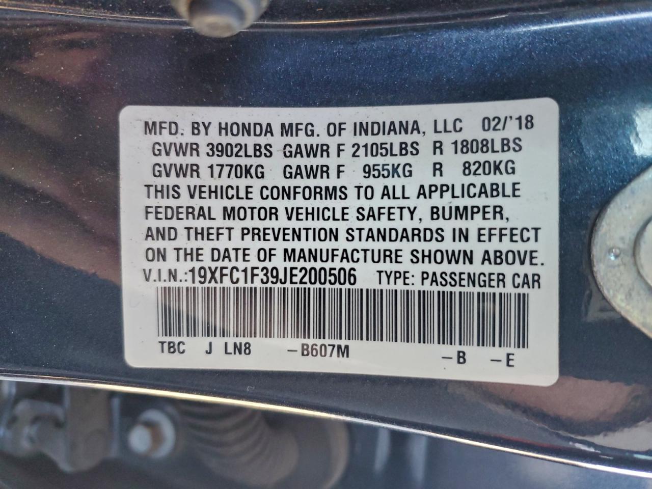 2018 HONDA CIVIC