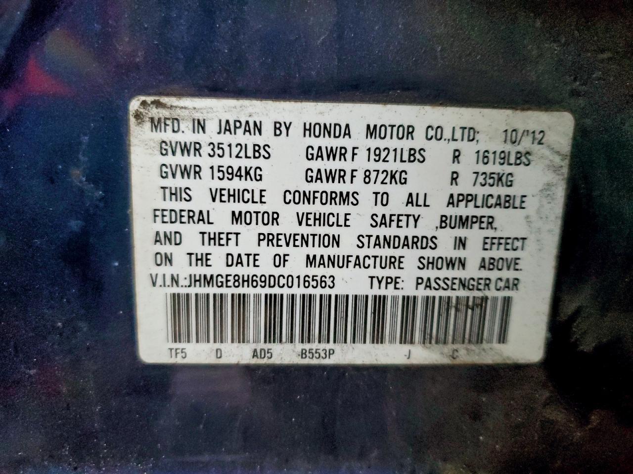 2013 HONDA FIT
