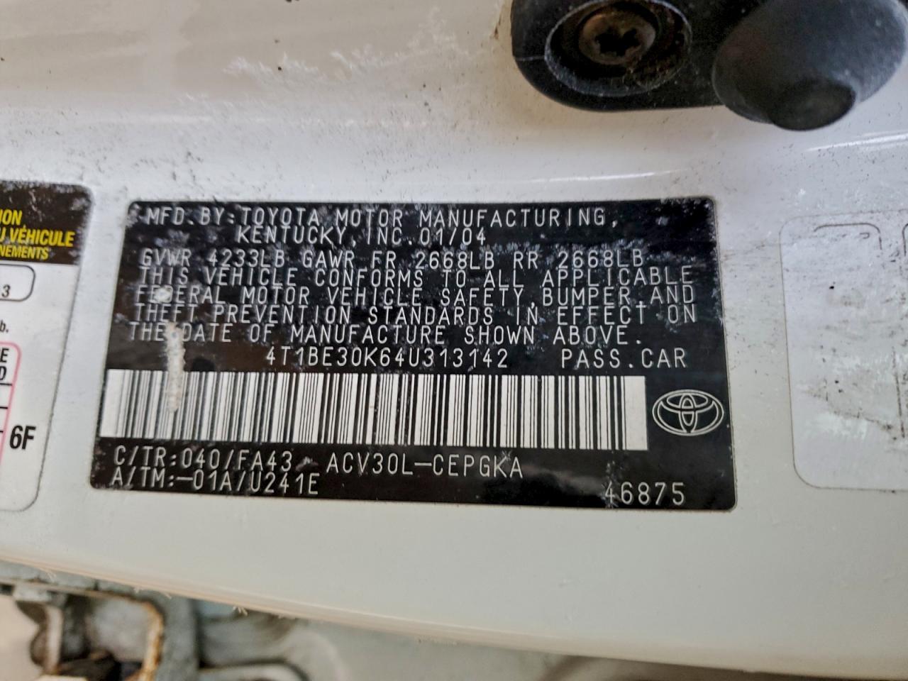2004 TOYOTA CAMRY