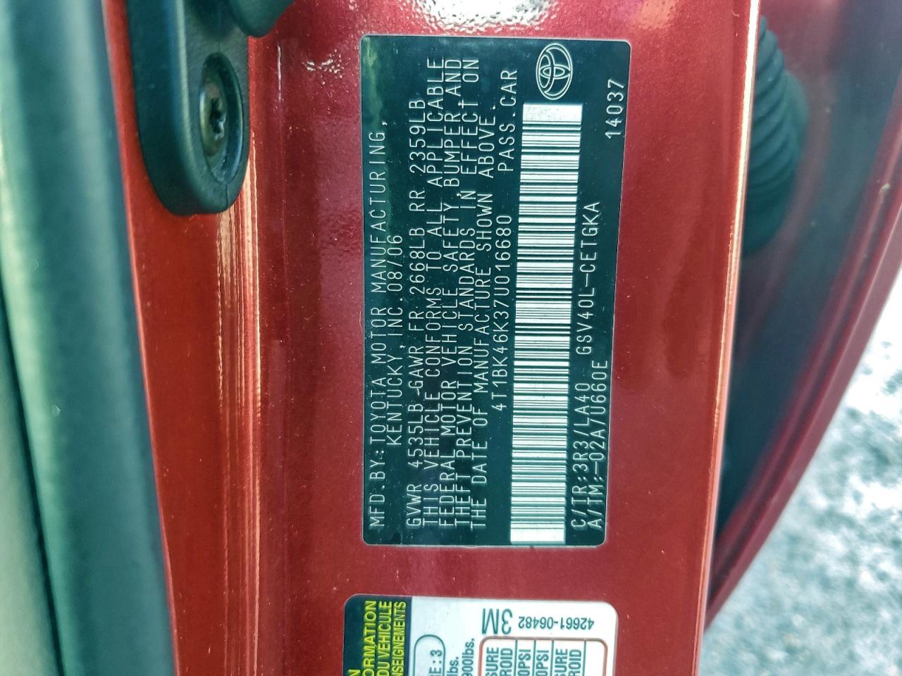 2007 TOYOTA CAMRY
