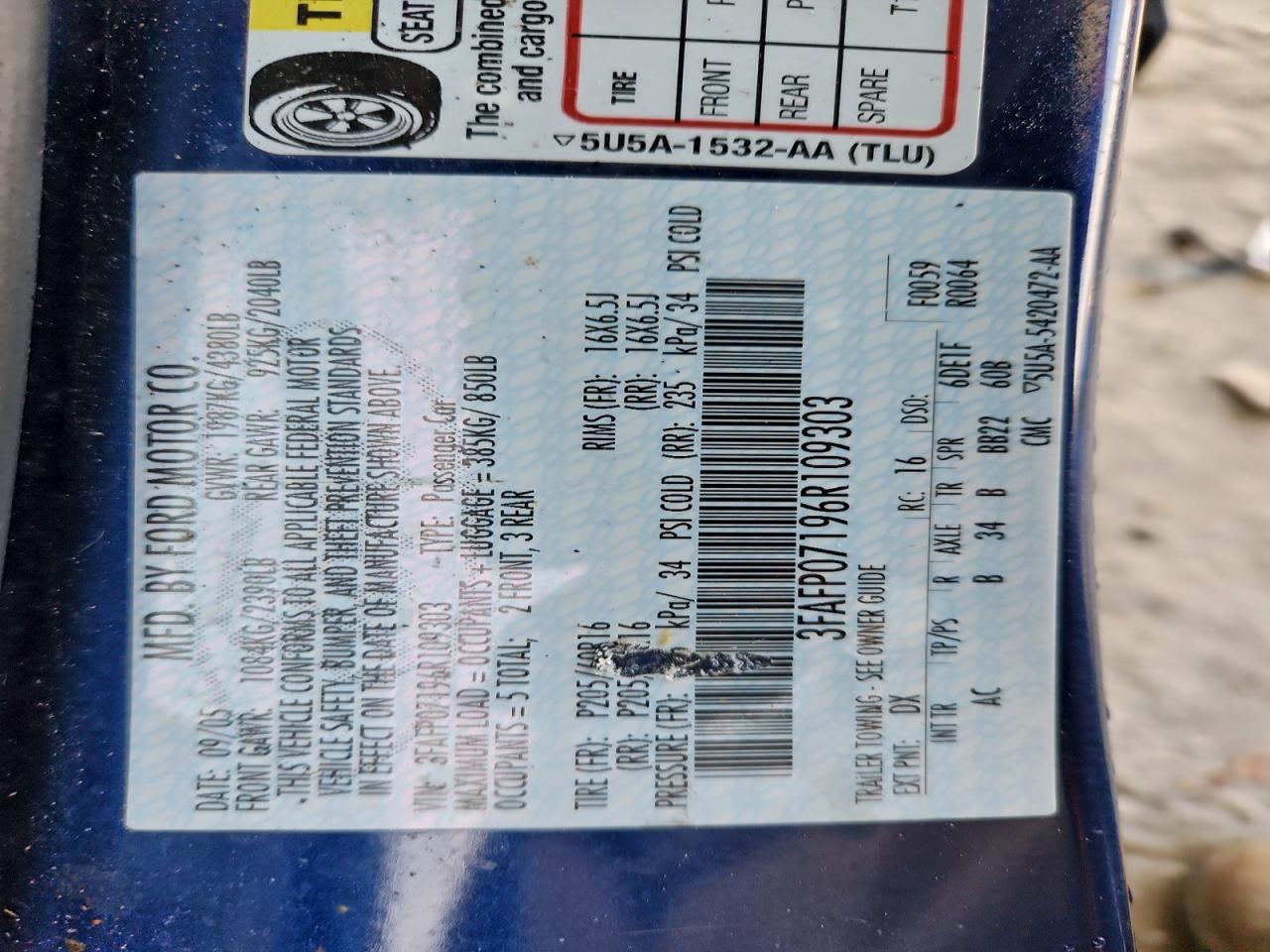 2006 FORD FUSION