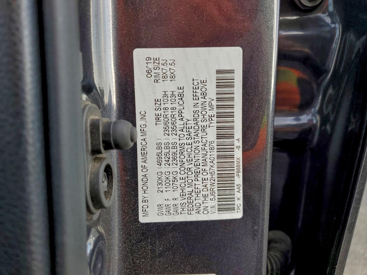 2019 HONDA CR-V