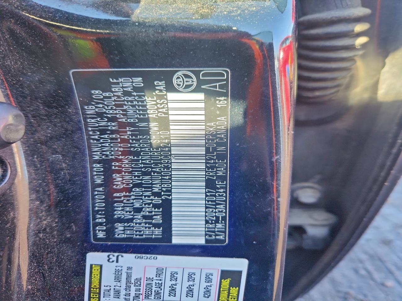 2009 TOYOTA COROLLA