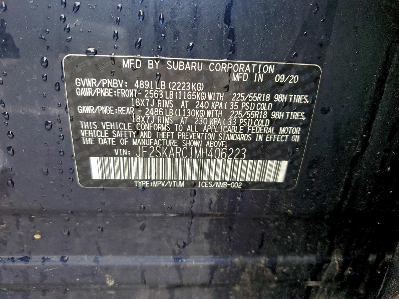 2021 SUBARU FORESTER