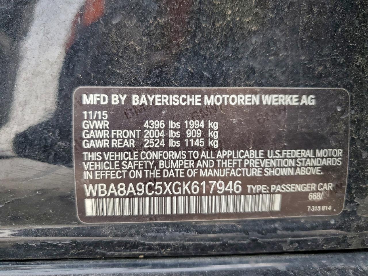 2016 BMW 3 SERIES