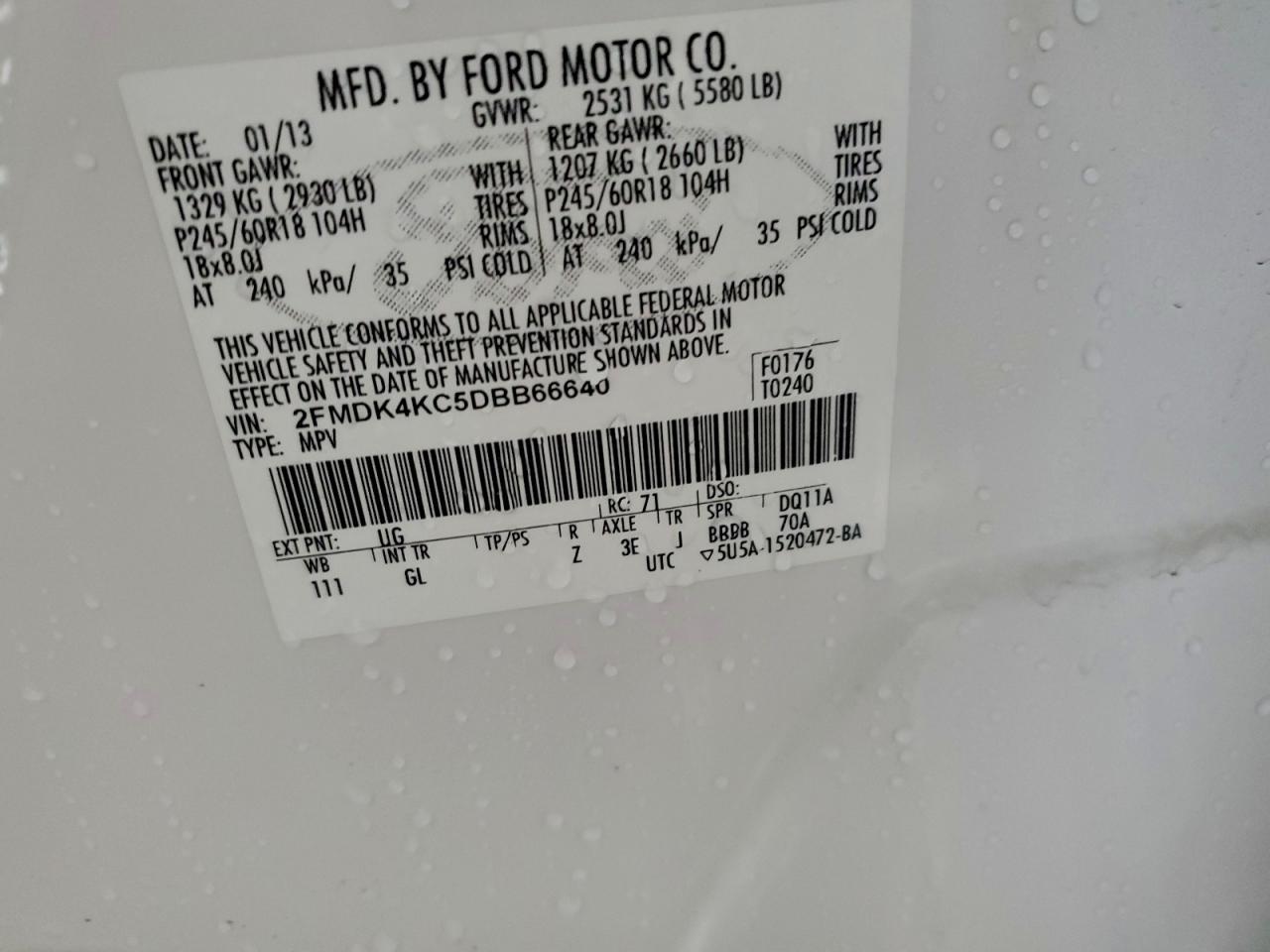 2013 FORD EDGE
