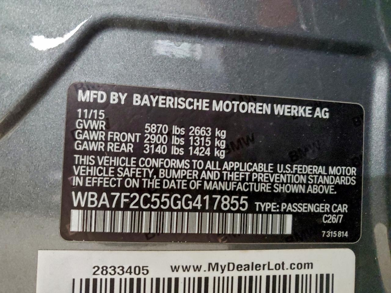 2016 BMW 7 series