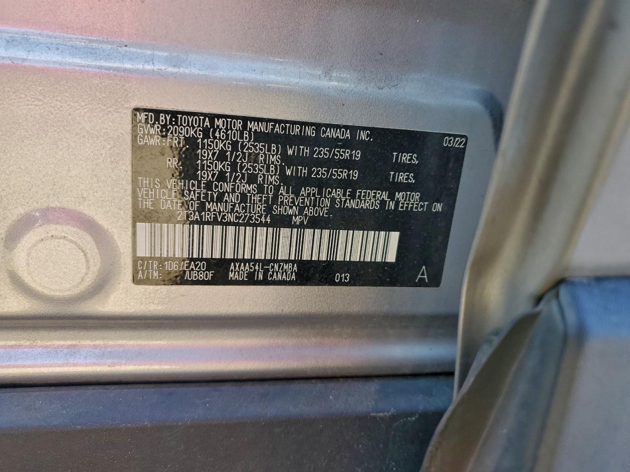 2022 TOYOTA RAV4