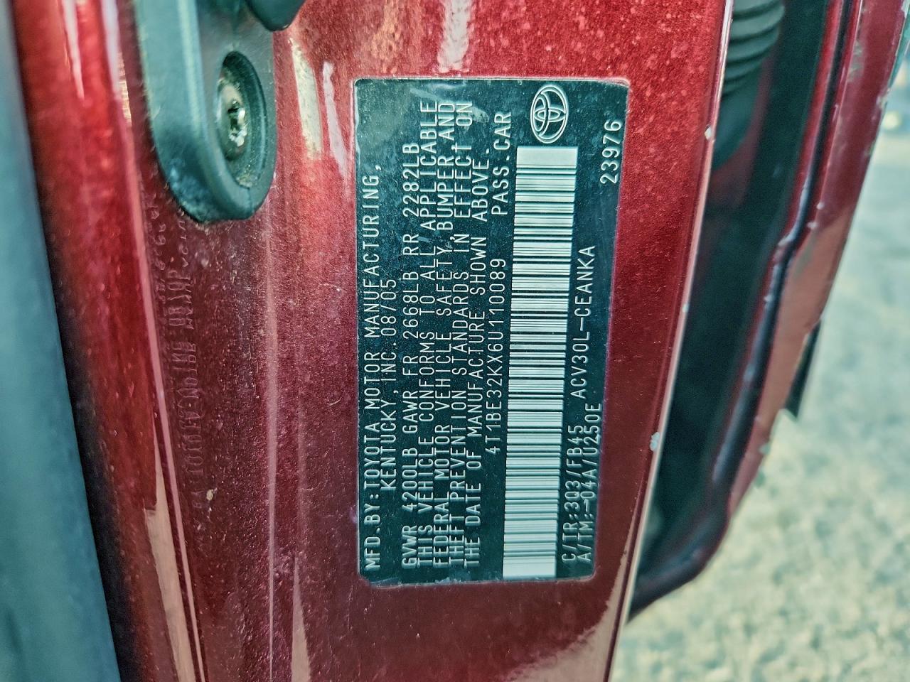 2006 TOYOTA CAMRY