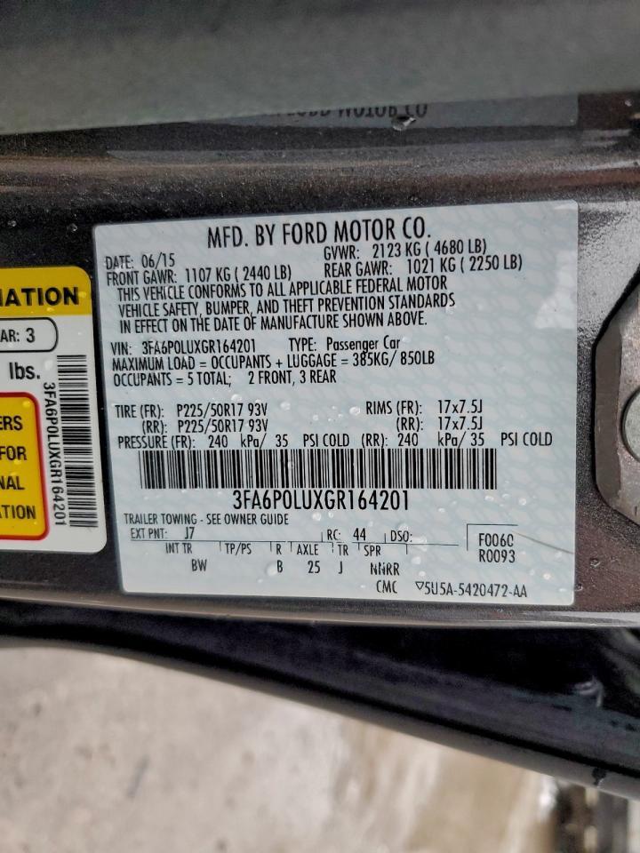2016 FORD FUSION