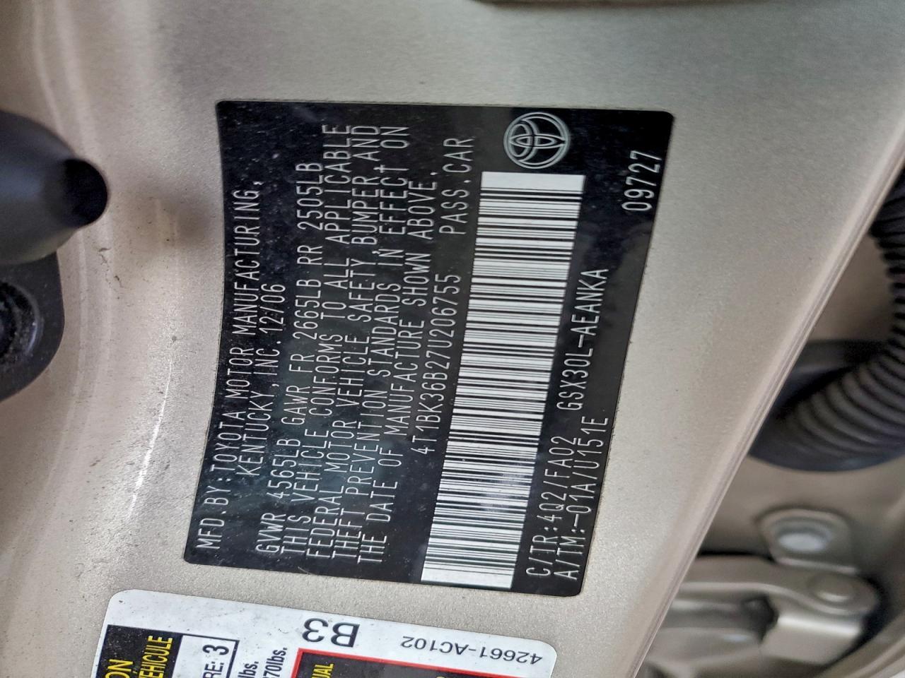 2007 TOYOTA Avalon