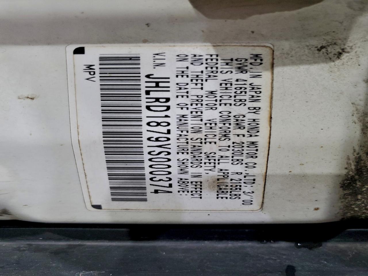 2000 HONDA CR-V
