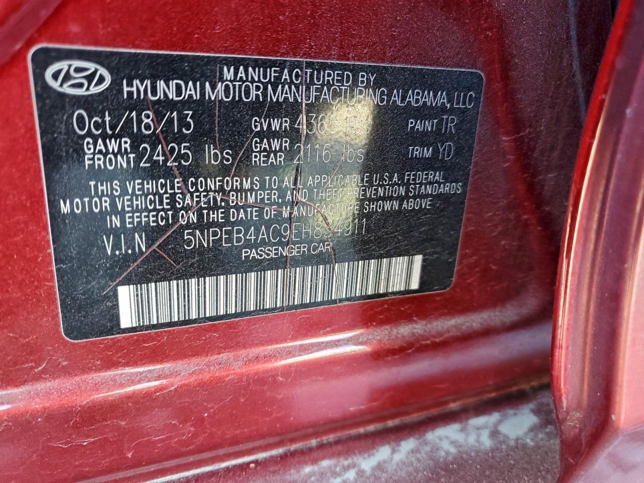2014 HYUNDAI SONATA