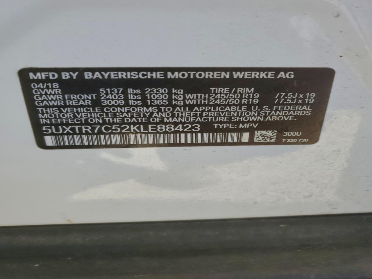 2019 BMW X3