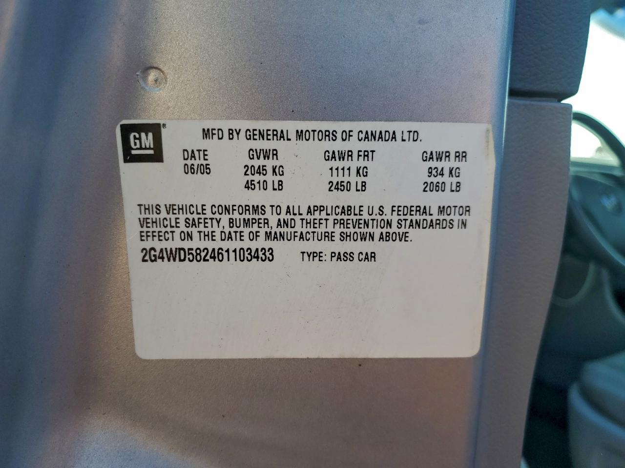2006 BUICK LACROSSE