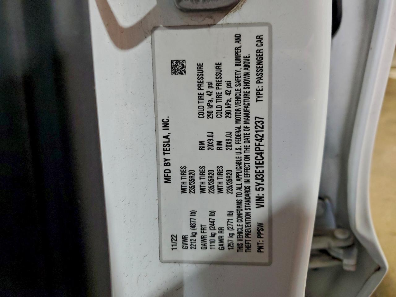 2023 TESLA MODEL 3