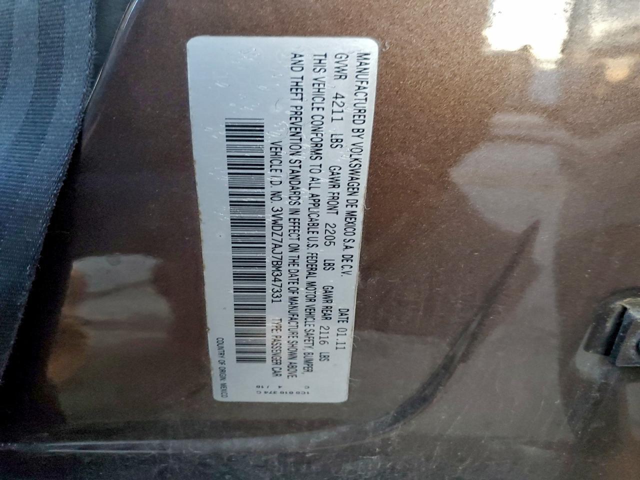 2011 VOLKSWAGEN JETTA