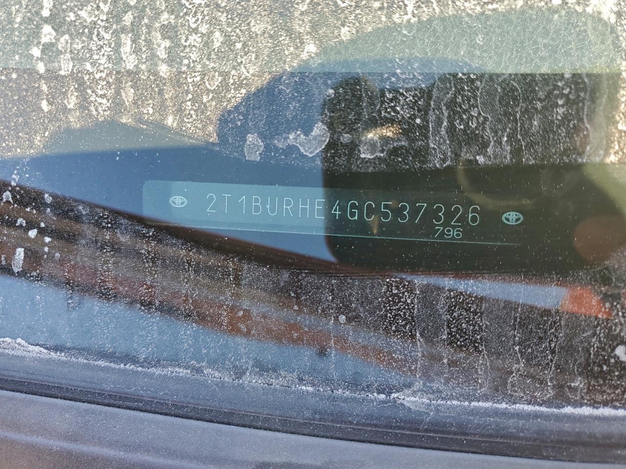 2016 TOYOTA COROLLA