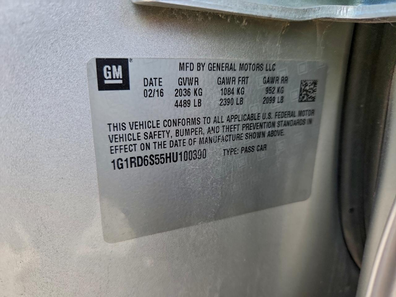 2017 CHEVROLET VOLT