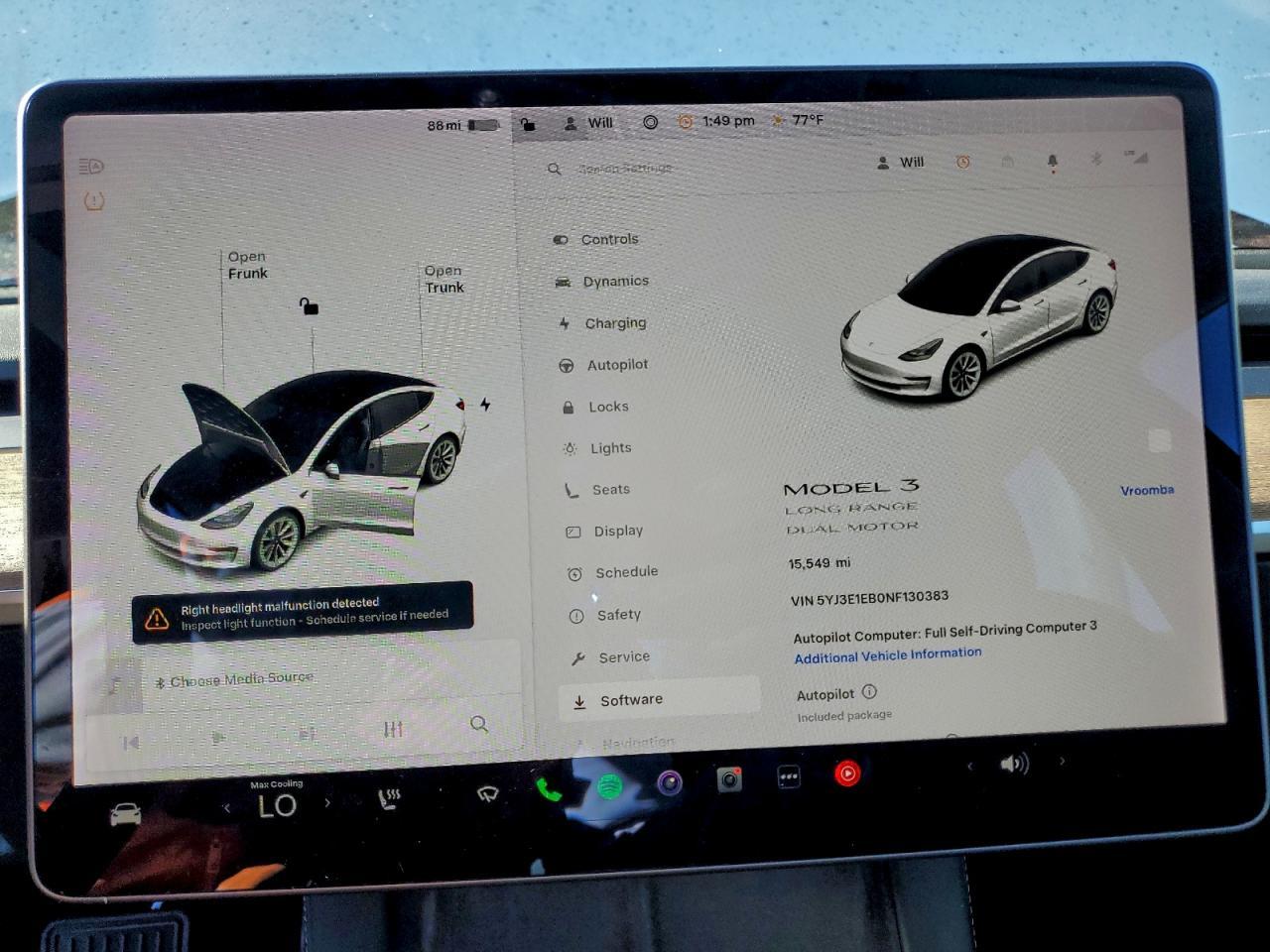 2022 TESLA MODEL 3