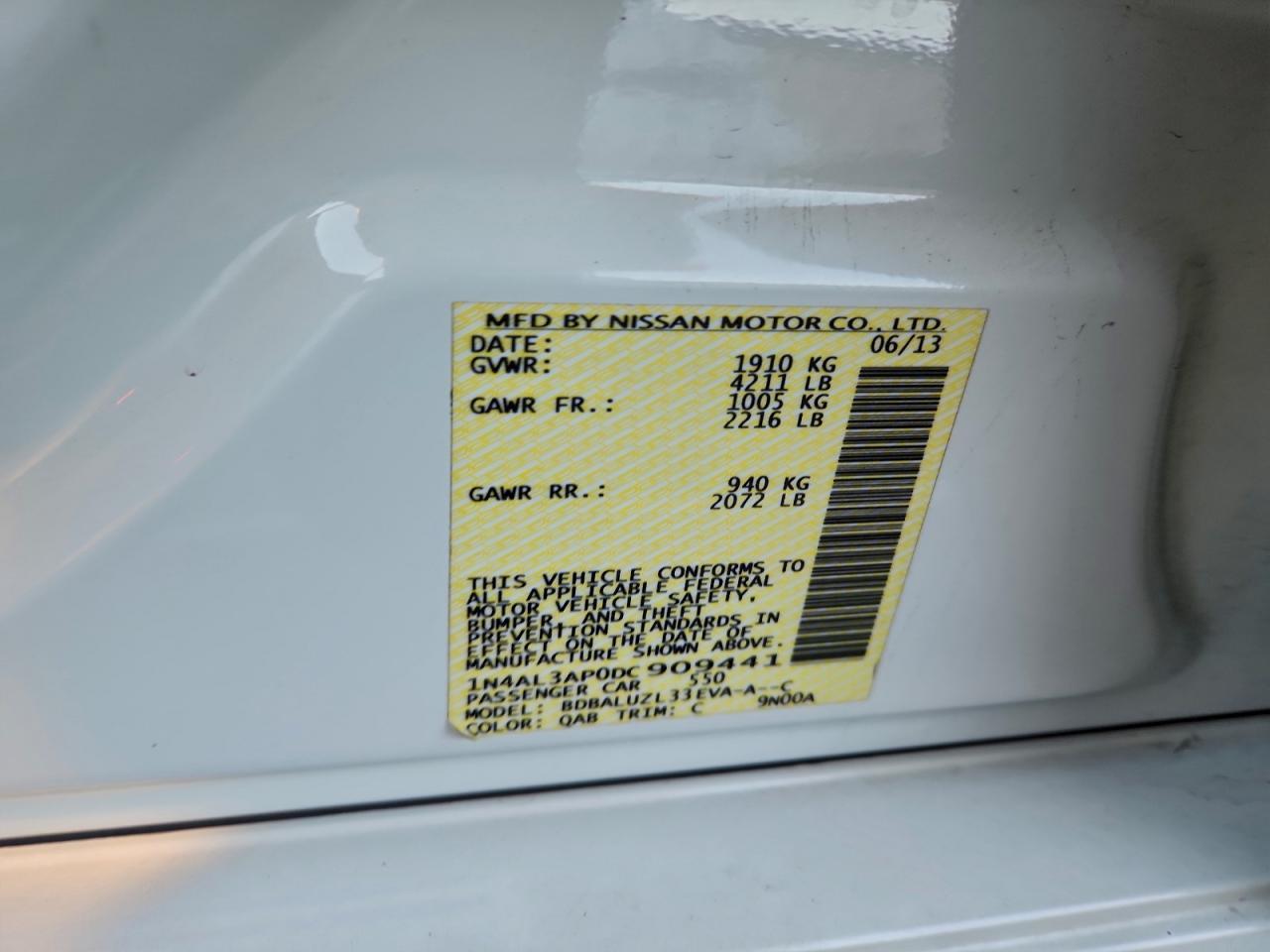 2013 NISSAN ALTIMA