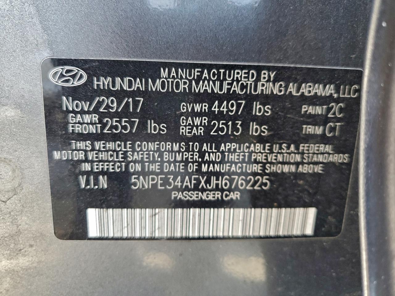 2018 HYUNDAI SONATA