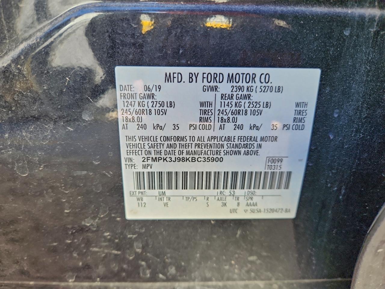 2019 FORD EDGE
