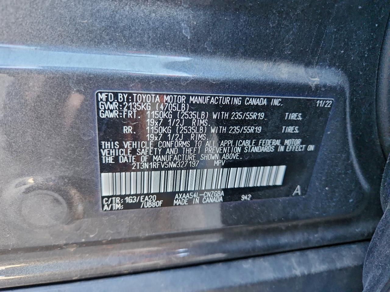 2022 TOYOTA RAV4