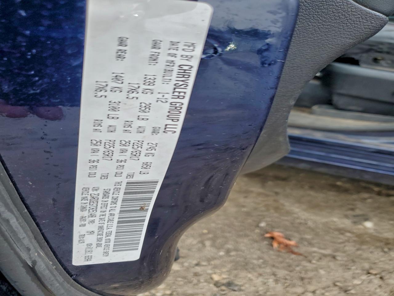 2012 DODGE GRAND CARAVAN