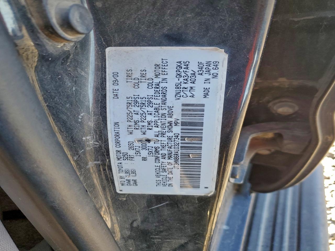 2001 TOYOTA 4Runner