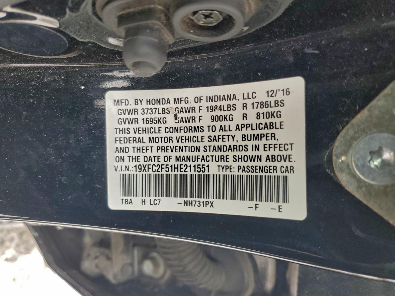 2017 HONDA CIVIC