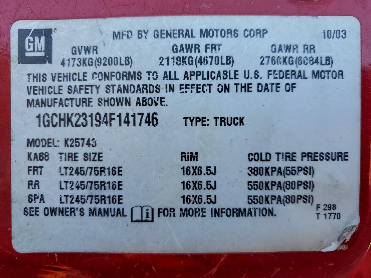 2004 CHEVROLET Silverado 2500