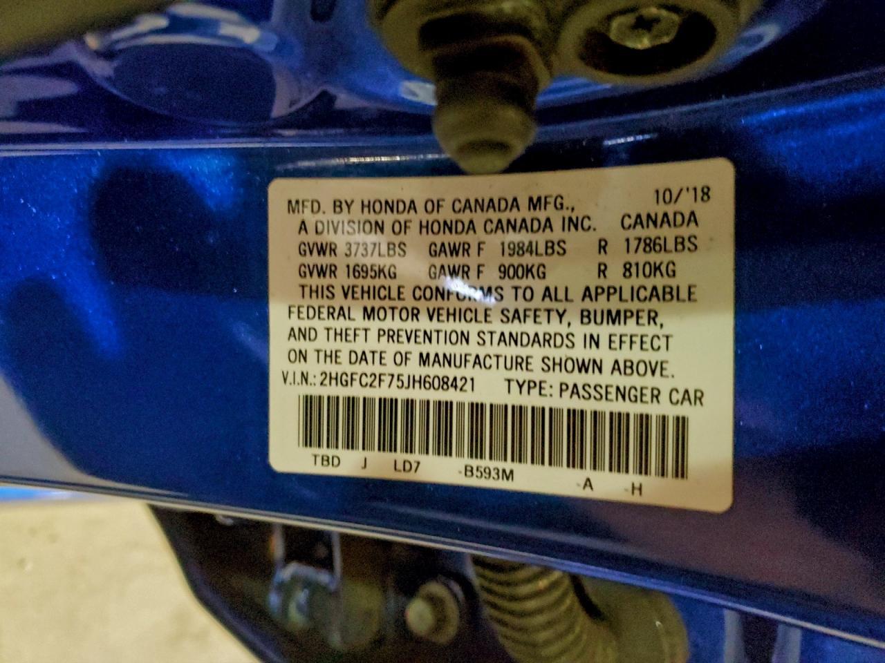 2018 HONDA CIVIC