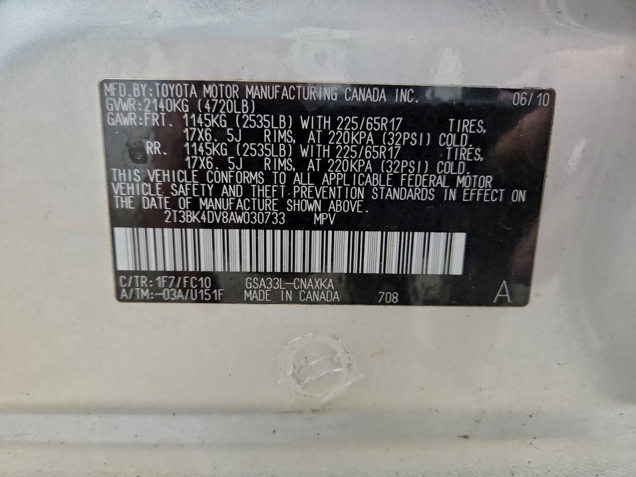 2010 TOYOTA RAV4