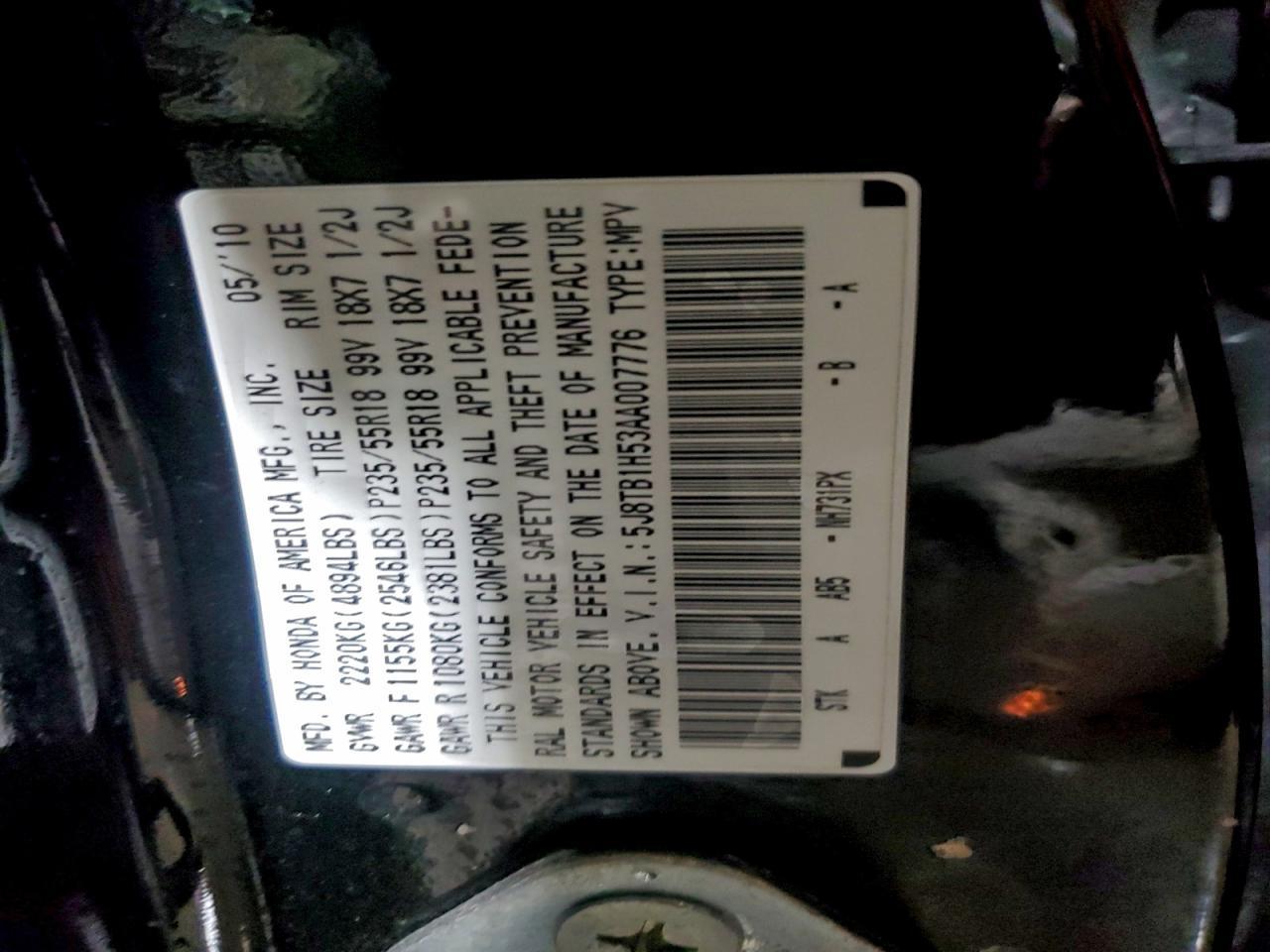 2010 ACURA RDX