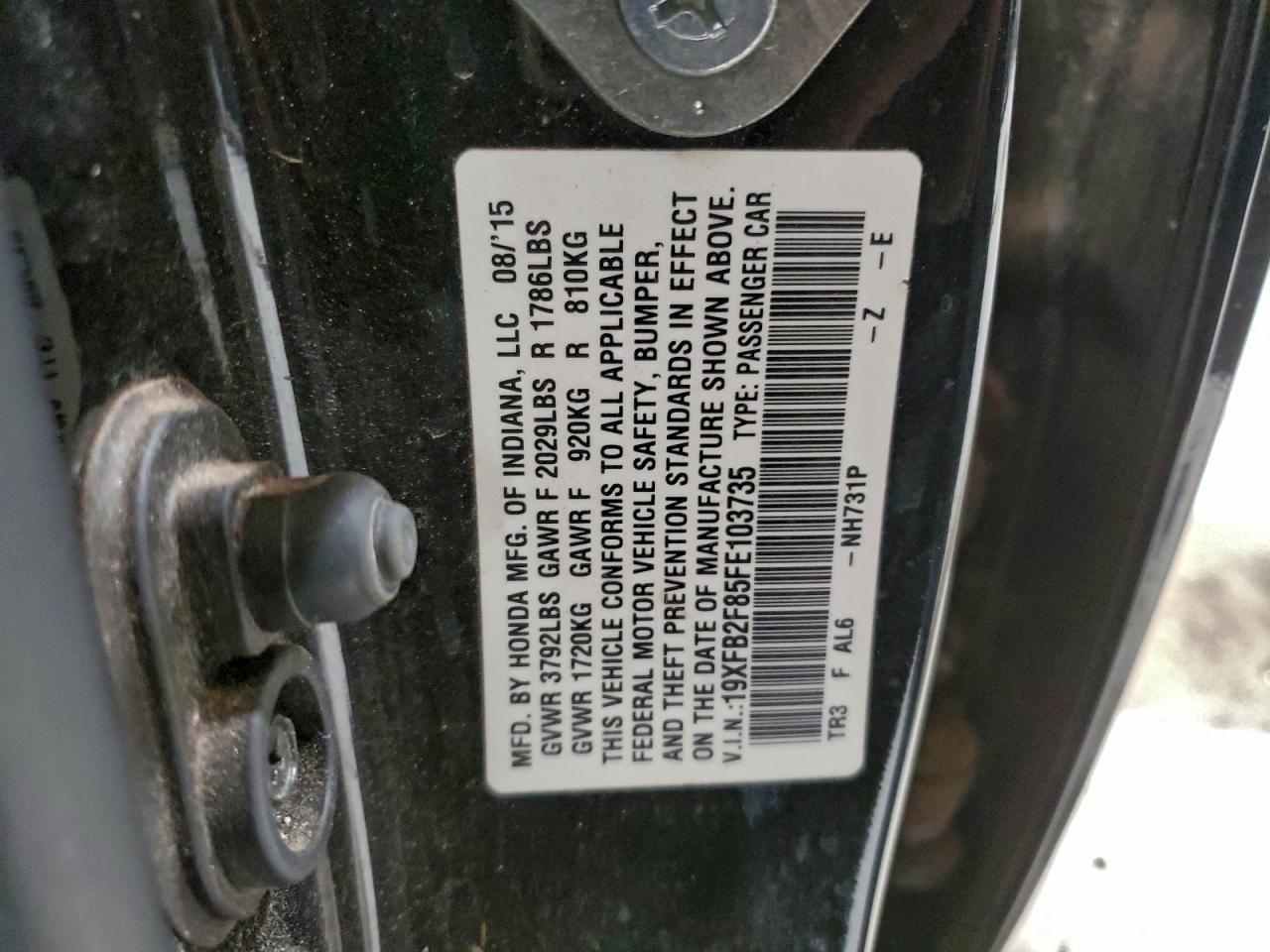 2015 HONDA CIVIC