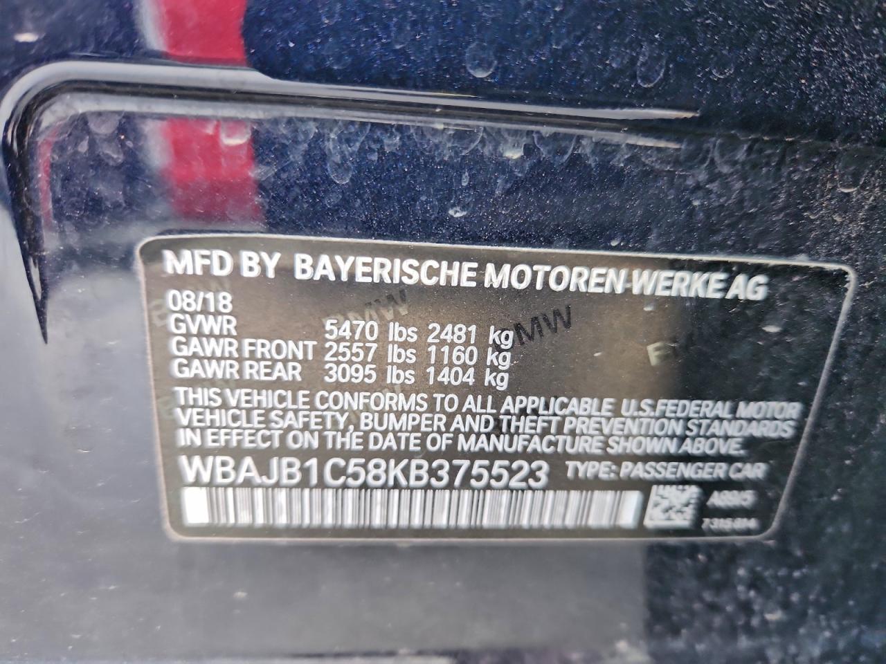 2019 BMW 5 series