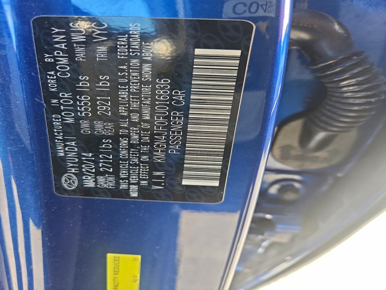 2015 HYUNDAI GENESIS