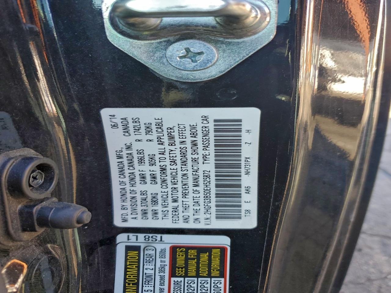 2014 HONDA CIVIC
