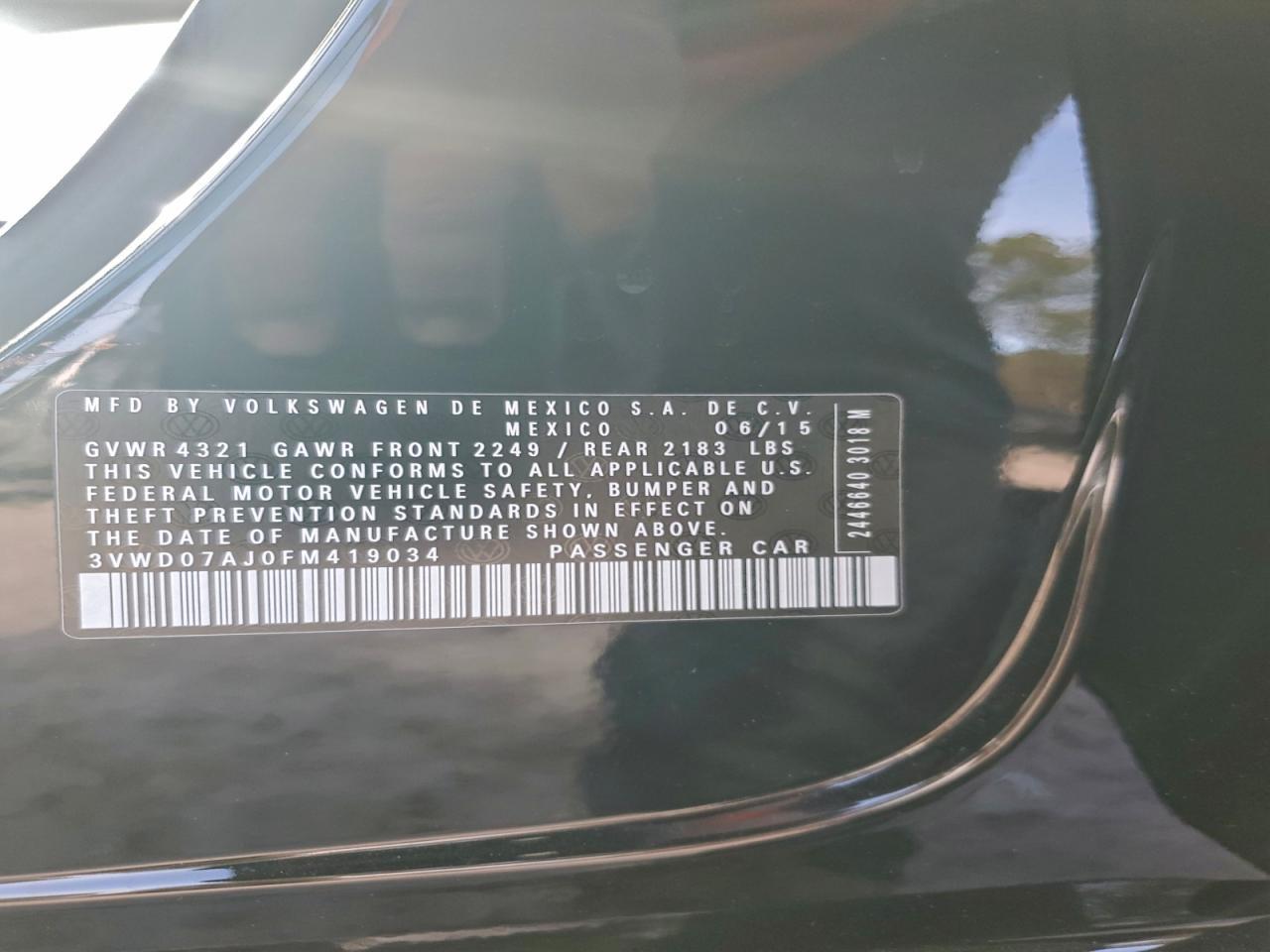 2015 VOLKSWAGEN JETTA