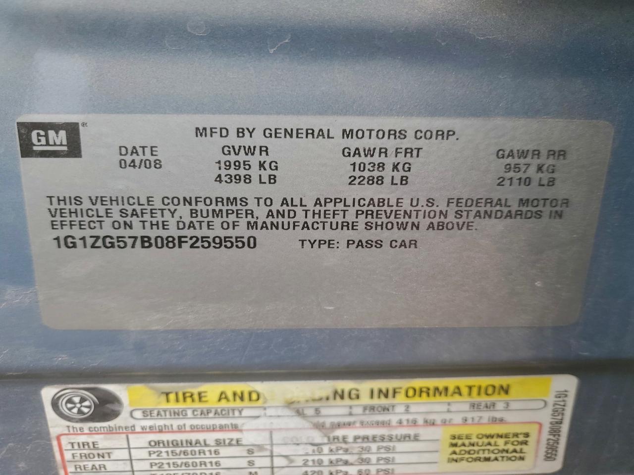 2008 CHEVROLET MALIBU