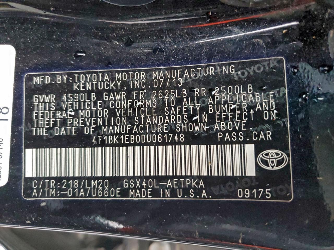 2013 TOYOTA Avalon