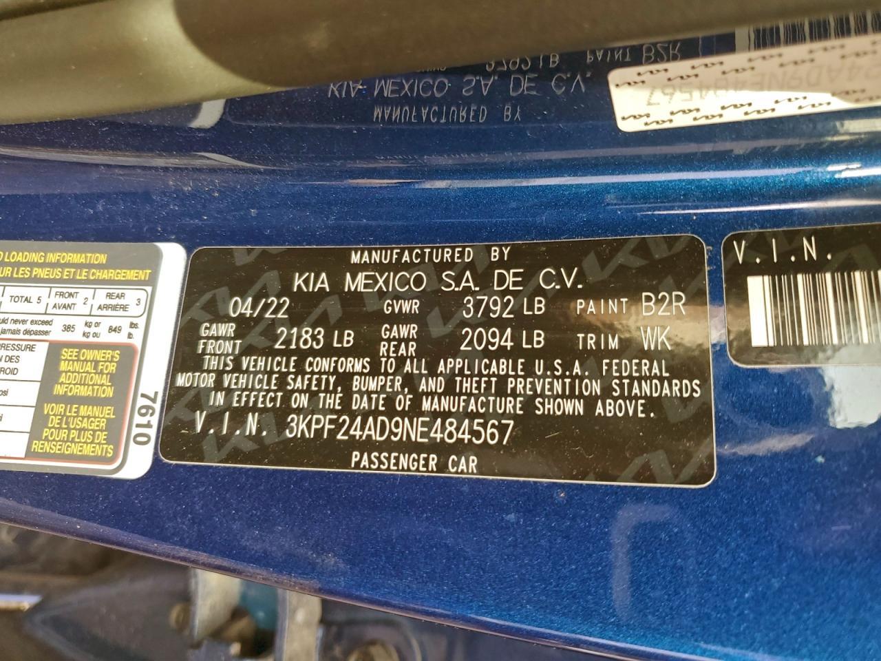 2022 KIA FORTE