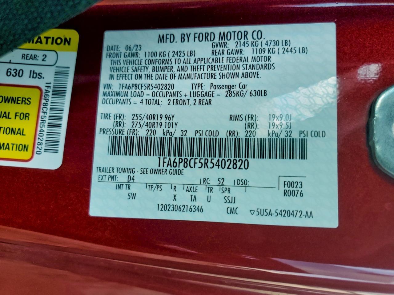 2024 FORD MUSTANG