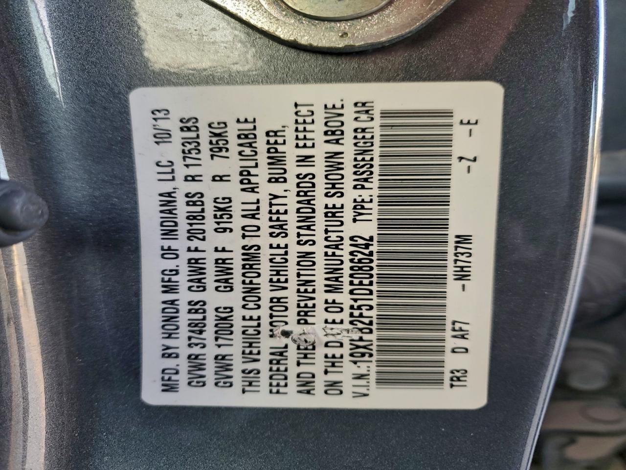 2013 HONDA CIVIC
