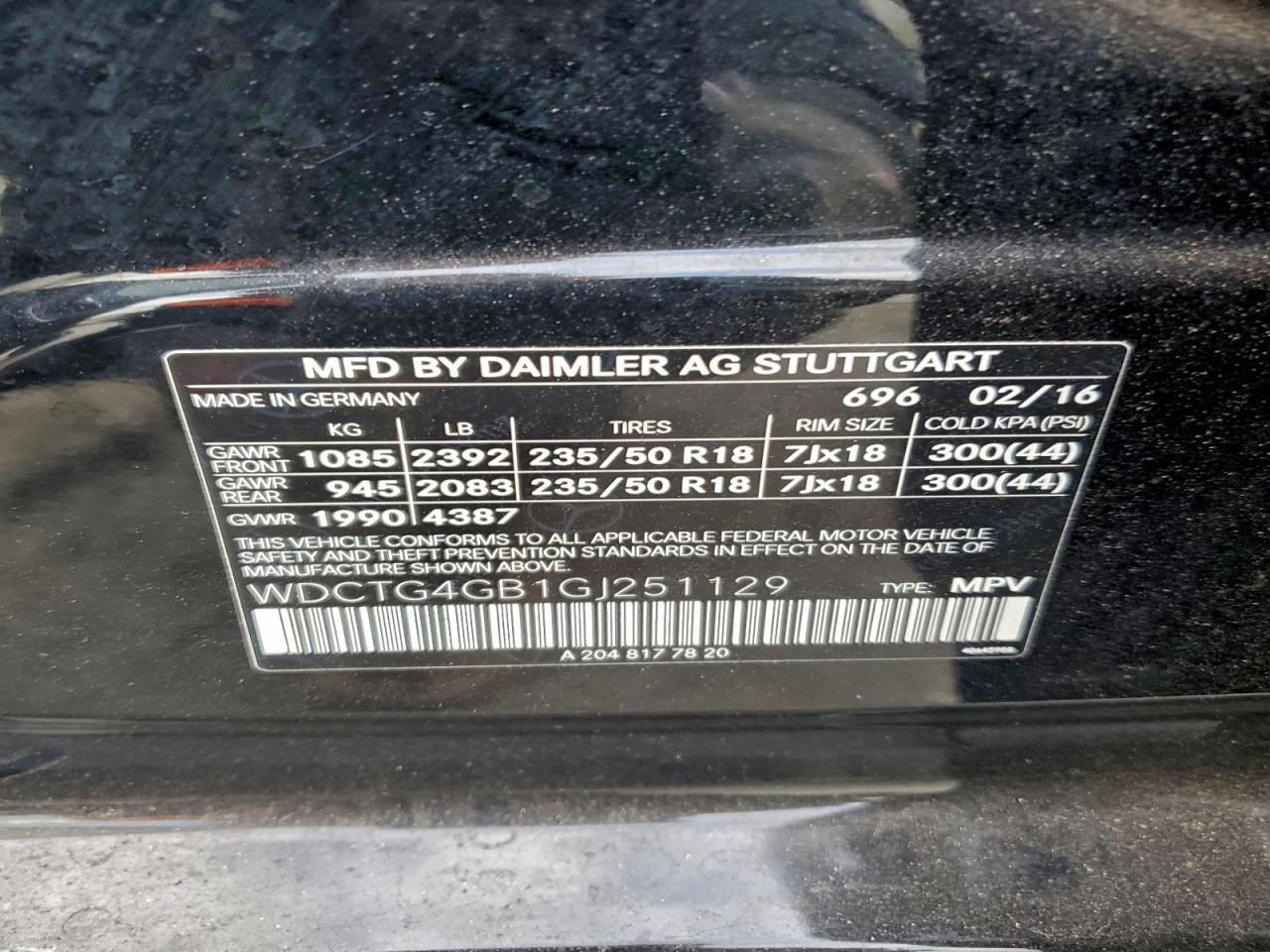 2016 MERCEDES-BENZ GLA-Class