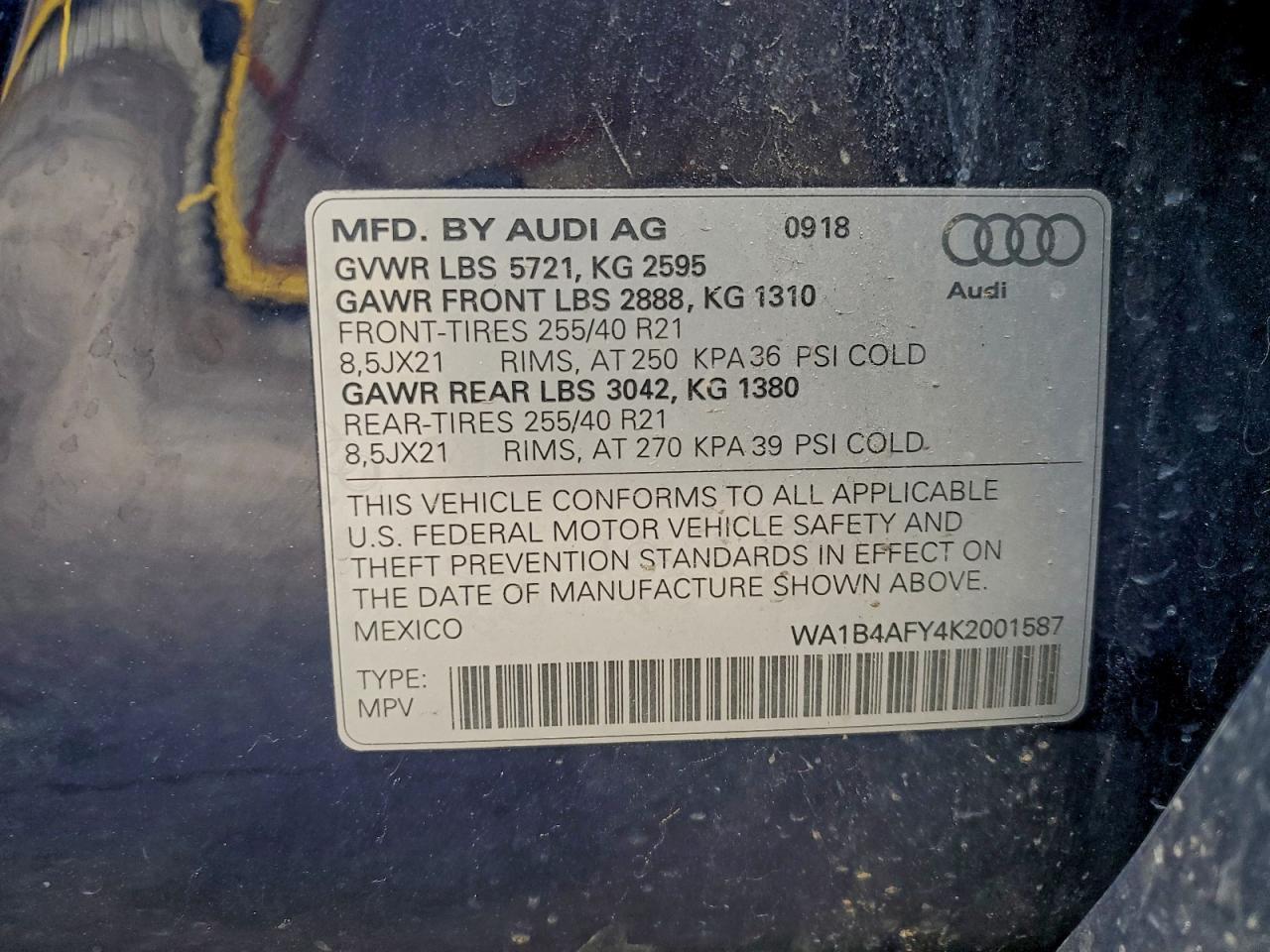 2019 AUDI SQ5